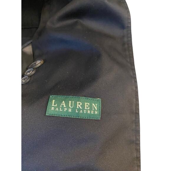 Ralph Lauren Double Breasted Trench Coat Black Removable Lining Quilted 44R VTG - Picture 6 of 16